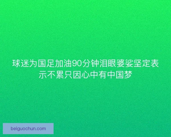 球迷为国足加油90分钟泪眼婆娑坚定表示不累只因心中有中国梦