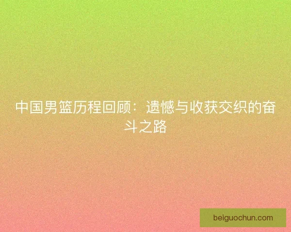 中国男篮历程回顾：遗憾与收获交织的奋斗之路